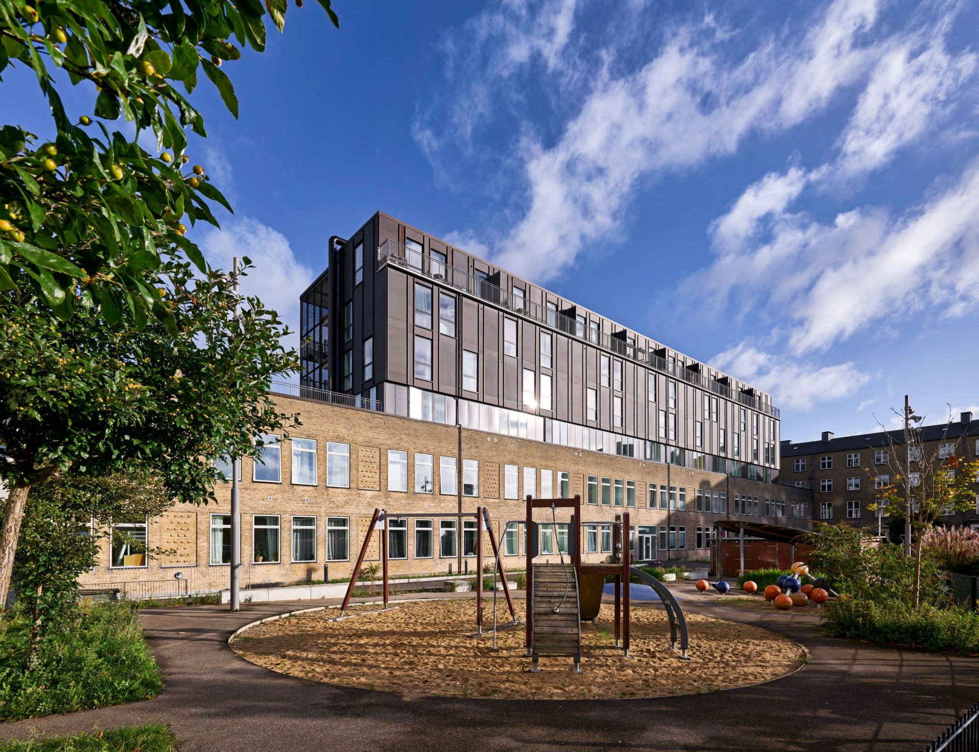 Ryparken building exterior with courtyard